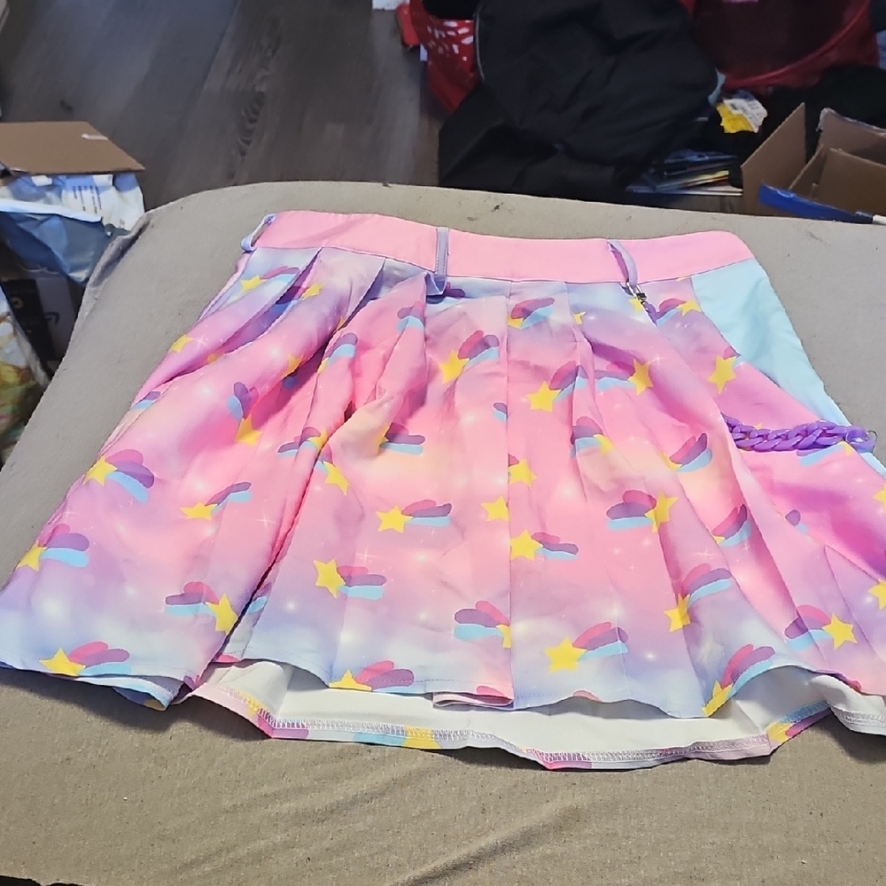 Colorful Star Patterned Women's Skirt